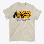 Make Cracker Barrel Great Again! t-shirt featuring Cracker Barrel logo and vintage design.