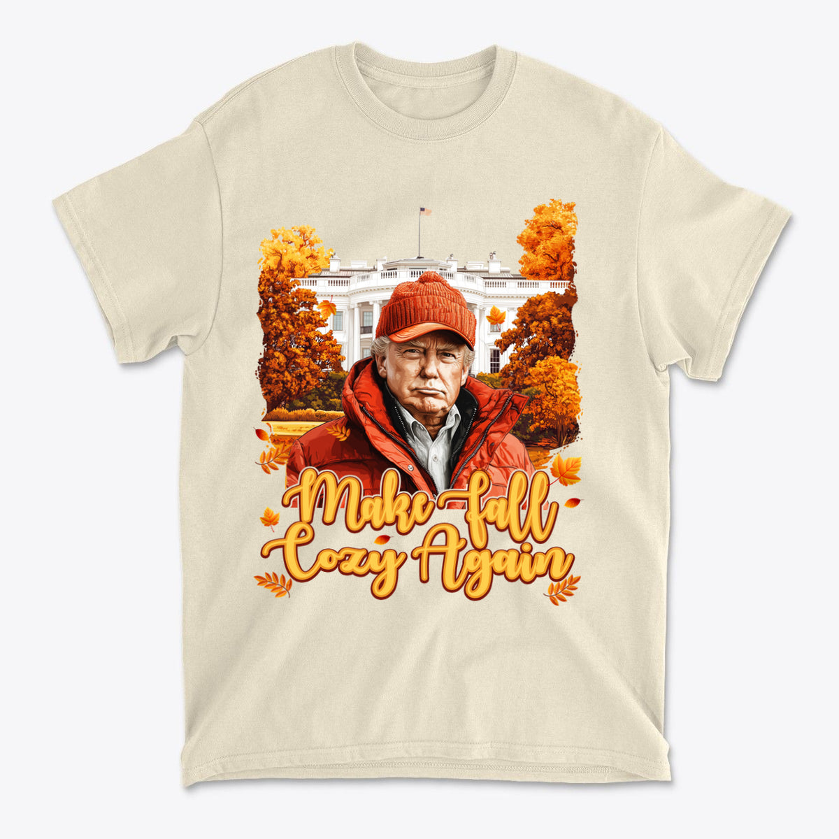 Make Fall Cozy Again Seasonal Shirt featuring autumn-themed design and warm color palette.