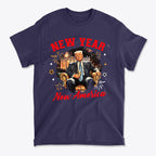 New Year New America Freedom Design t-shirt featuring a bold graphic celebrating national renewal.