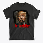 The Donfather With Cigar Vintage Design t-shirt featuring Donald Trump with a cigar and a classic film style
