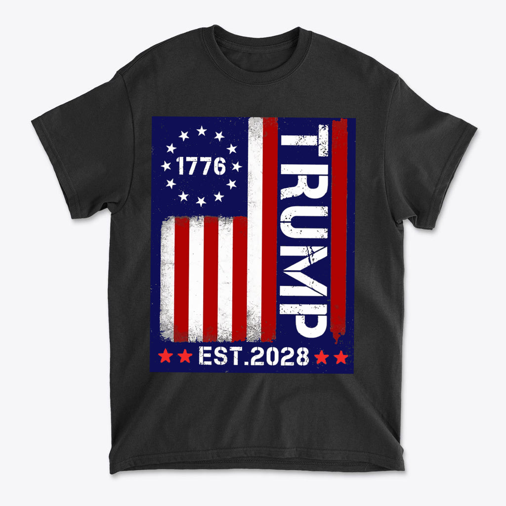 American Flag 1776 Est 2028 Trump Supporter Shirt