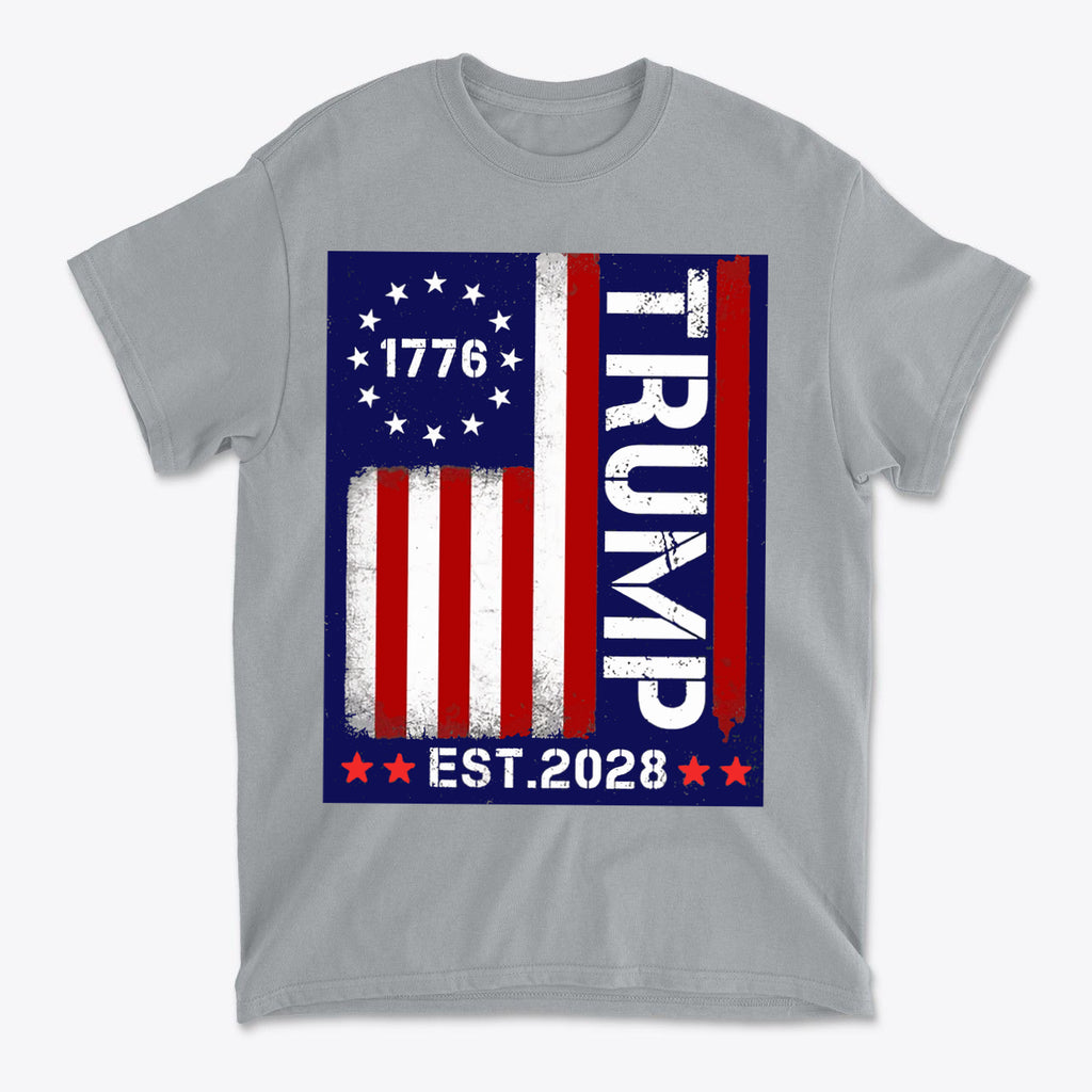 American Flag 1776 Est 2028 Trump Supporter Shirt