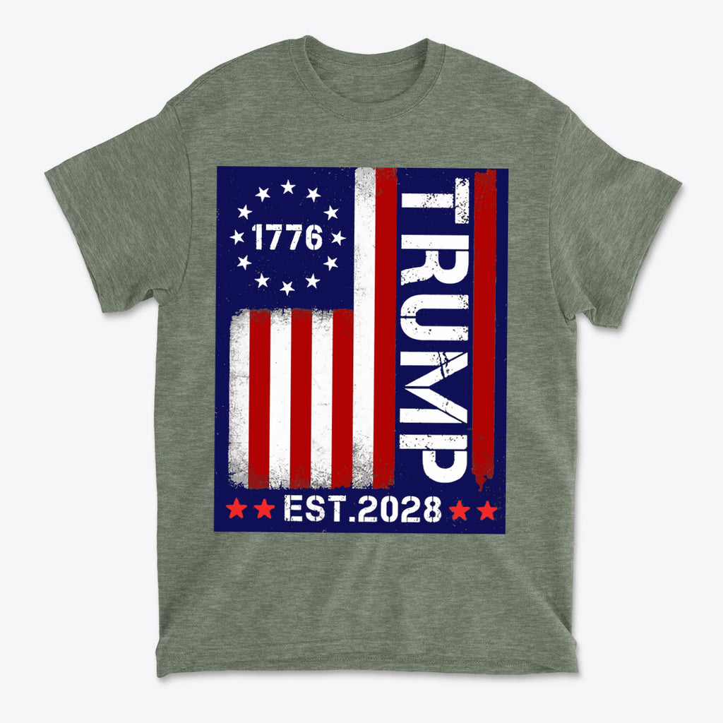 American Flag 1776 Est 2028 Trump Supporter Shirt