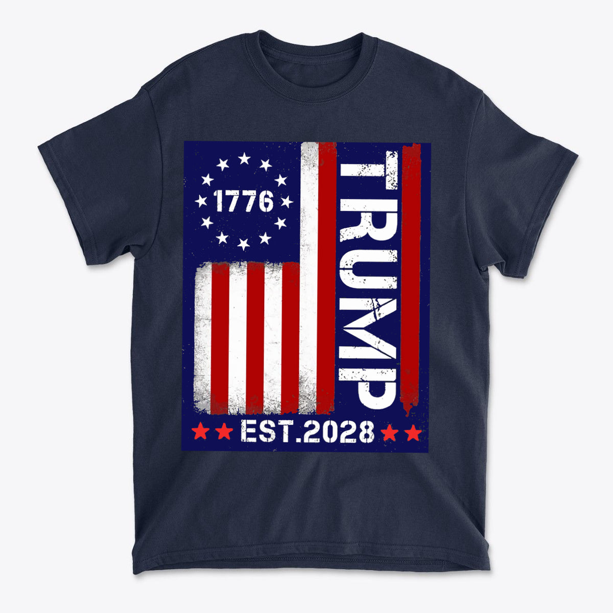American Flag 1776 Est 2028 Trump Supporter Shirt