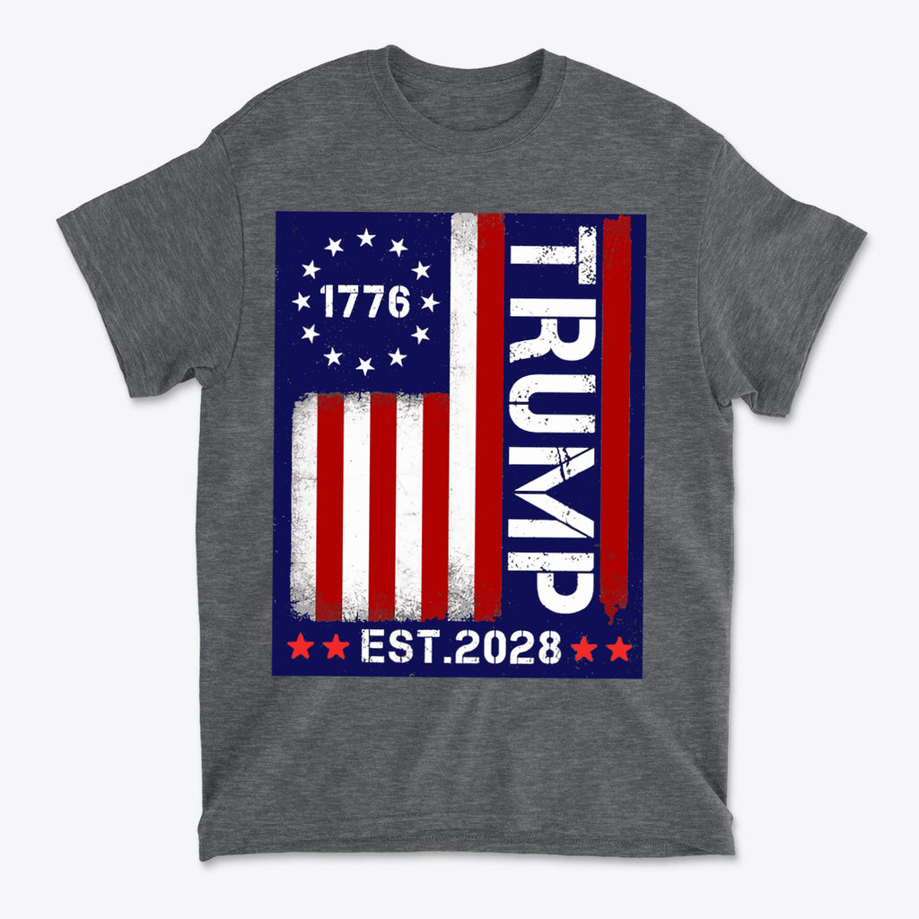 American Flag 1776 Est 2028 Trump Supporter Shirt