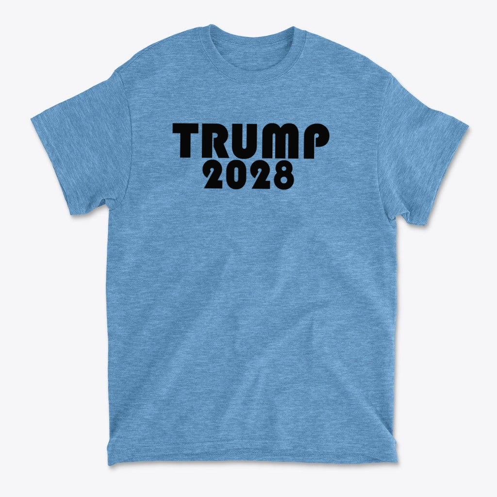 Trump 2028 Black Letters Patriotic Graphic T Shirt