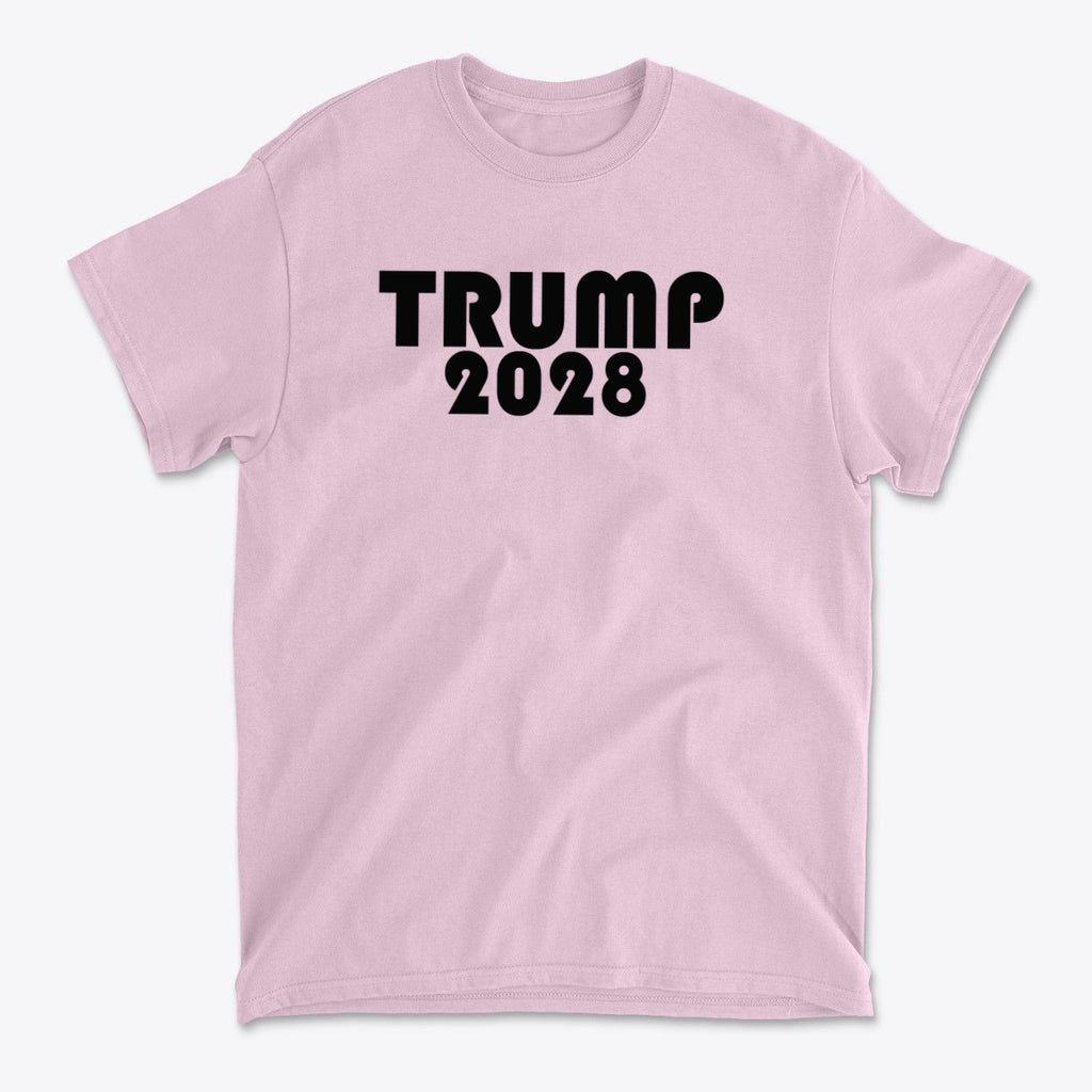 Trump 2028 Black Letters Patriotic Graphic T Shirt