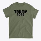 Trump 2028 Black Letters Patriotic Graphic T Shirt