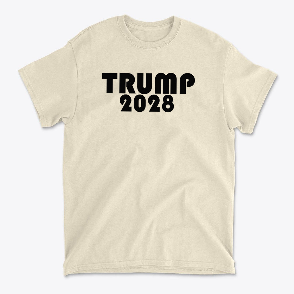 Trump 2028 Black Letters Patriotic Graphic T Shirt