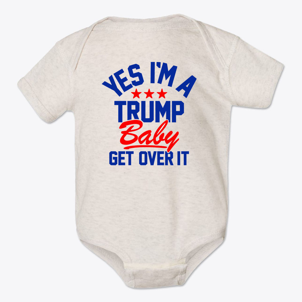 Yes I am A Trump Baby Onesie Art featuring a playful design with the text on a soft onesie.