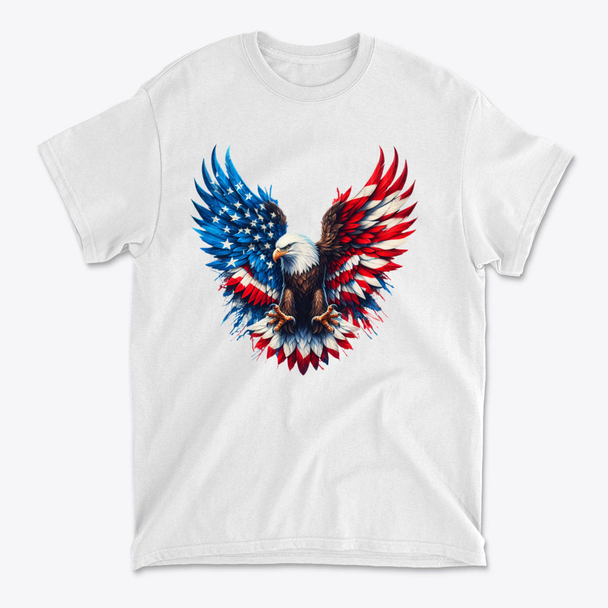 American Eagle Patriotic USA Flag Graphic T Shirt