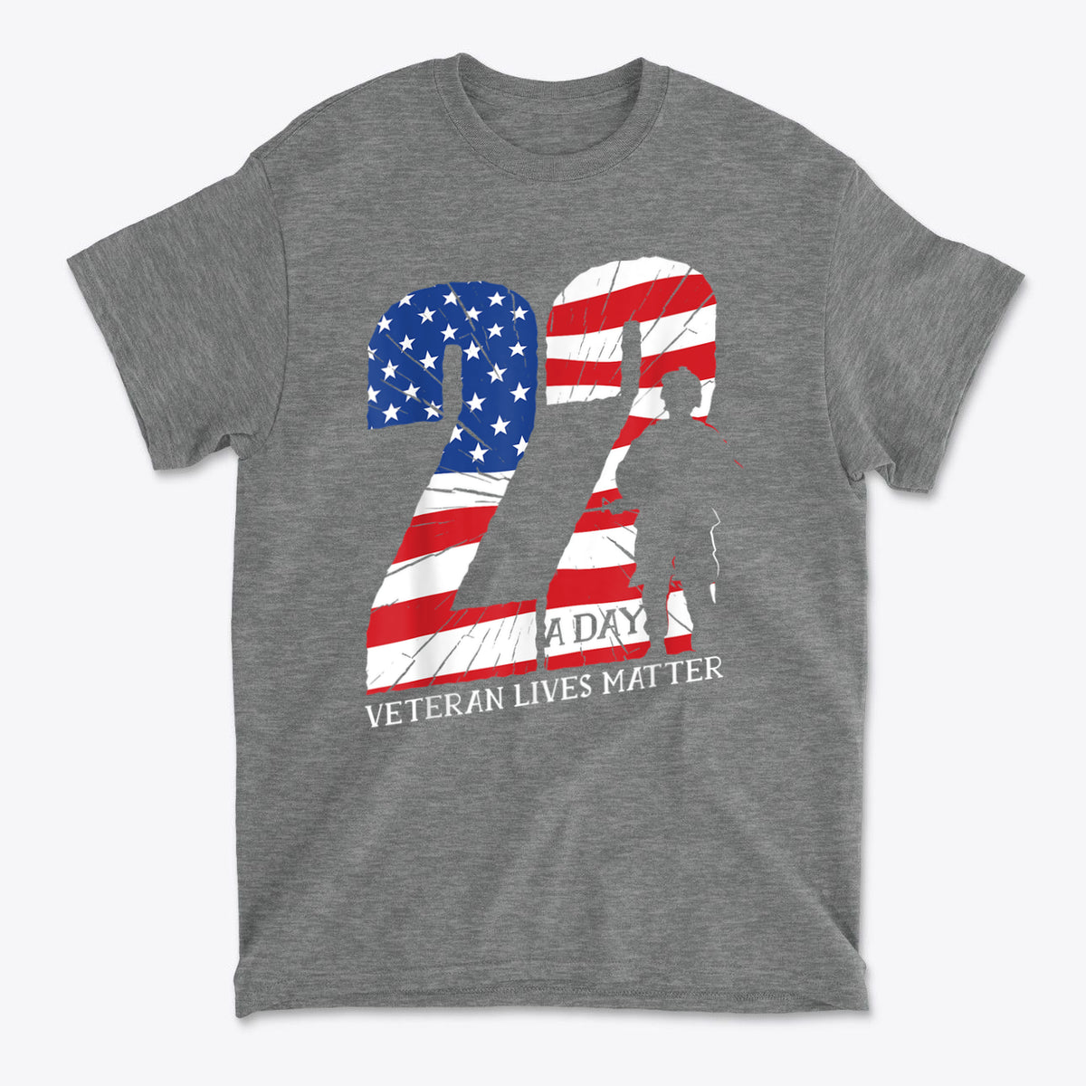 SP-front-GHR-69522 A Day Veteran Lives Matter Awareness Graphic Tee