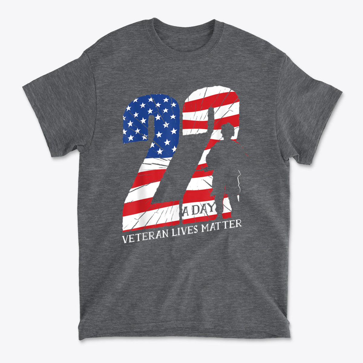 22 A Day Veteran Lives Matter Awareness Graphic Tee
