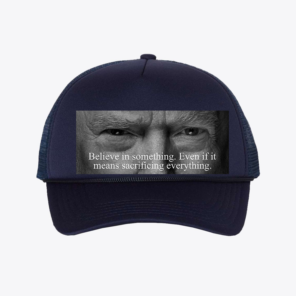 Believe In Something Foam Mesh Back Cap Hat Design