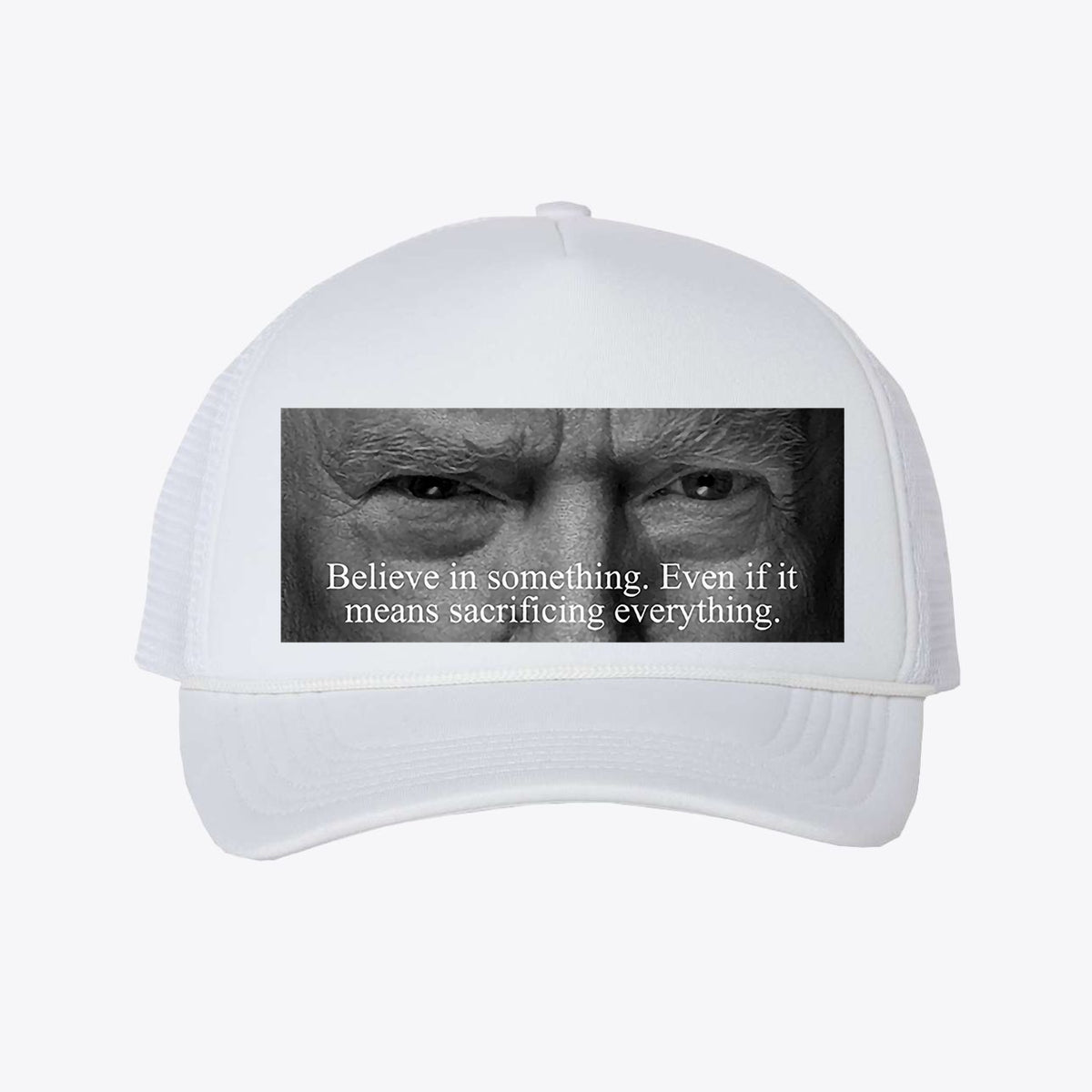 Believe In Something Foam Mesh Back Cap Hat Design