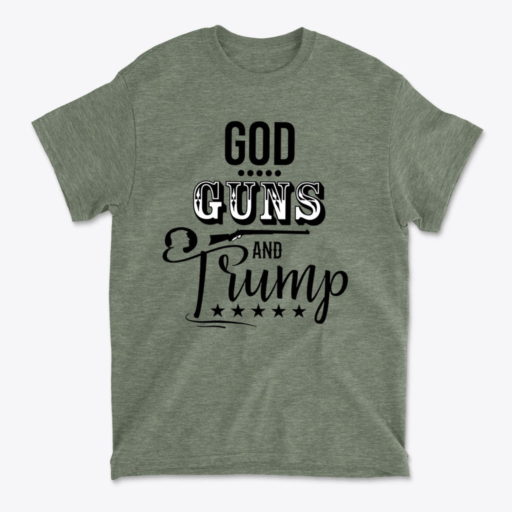 God Guns And Trump Black Letters Graphic T Shirt