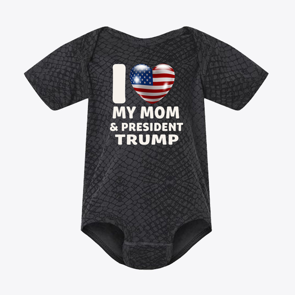 I Love My Mom & President Trump Infant Fine Jersey Bodysuit