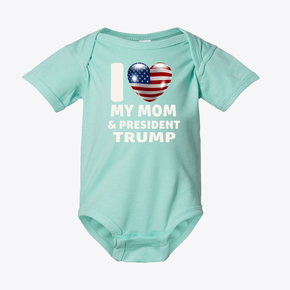 I Love My Mom & President Trump Infant Fine Jersey Bodysuit