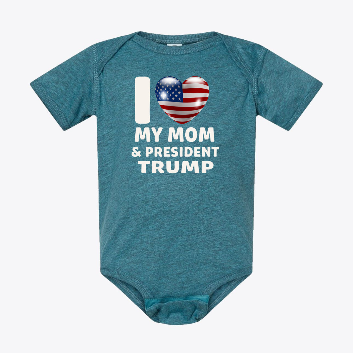 I Love My Mom & President Trump Infant Fine Jersey Bodysuit
