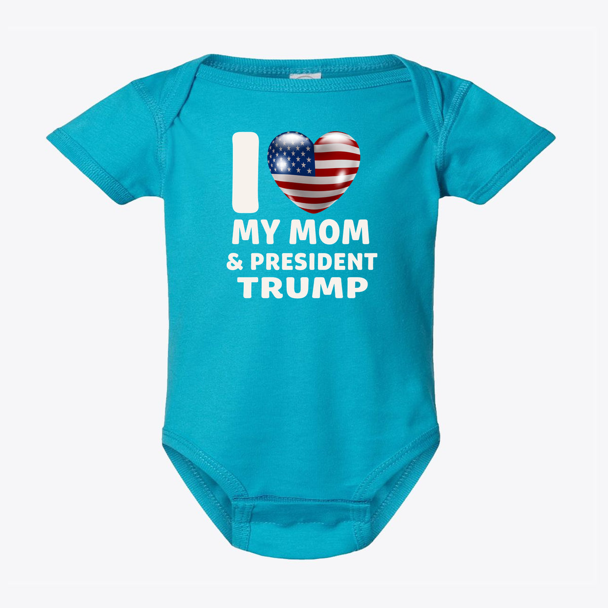 I Love My Mom & President Trump Infant Fine Jersey Bodysuit