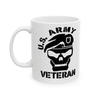 US Army Veteran White Glossy Mug 11 oz