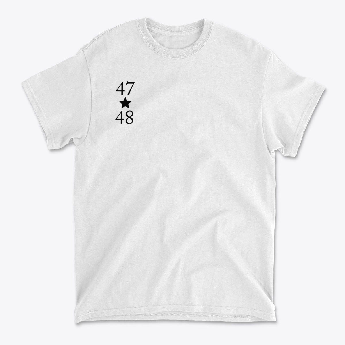 47 Star 48 Black Letters American Flag Style Tee
