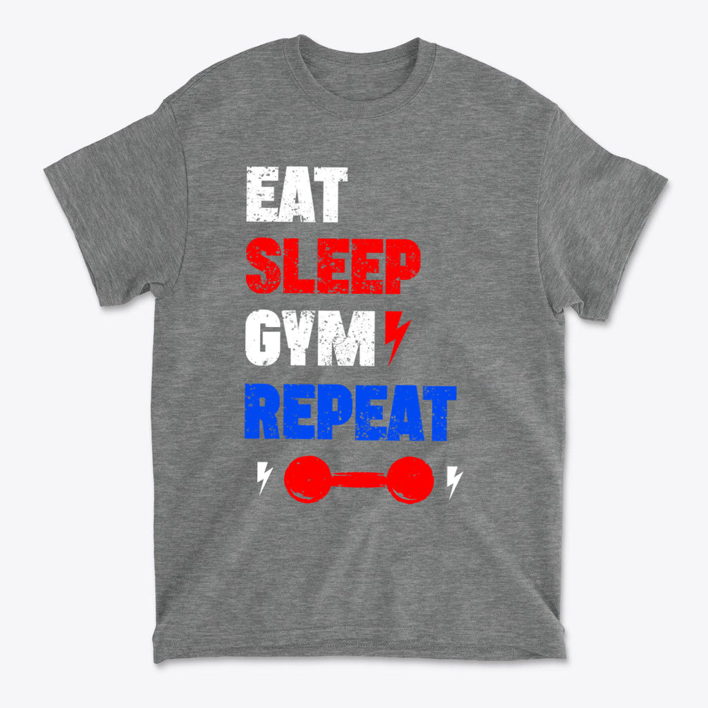 Eat Sleep Gym Repeat Fitness Motivation T-Shirt