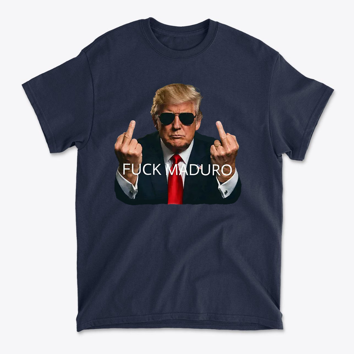 Against Maduro Freedom Message Graphic T Shirt featuring bold design with a controversial graphic and statement.