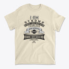 Strength Born From Past Weakness graphic tee in beige, featuring a motivational quote about strength and wisdom.