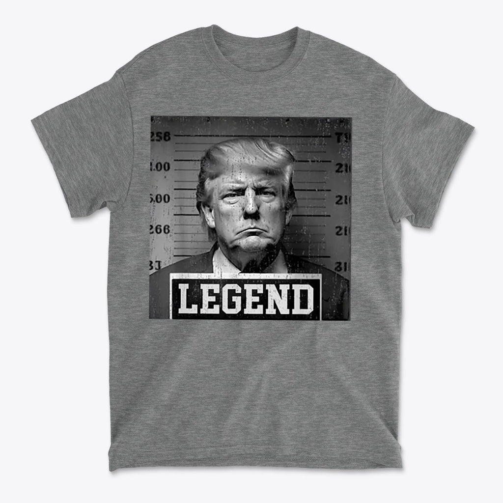 Legend Classic Bold Statement Graphic T-Shirt featuring a bold 'LEGEND' print and a striking design.