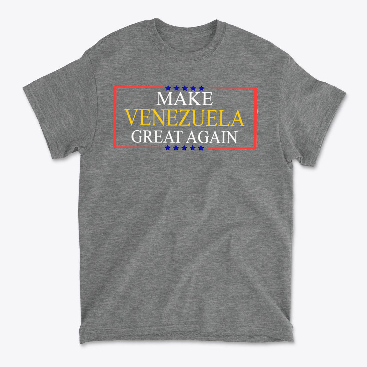 Make Venezuela Great Again Stylish Graphic Apparel on a gray t-shirt.
