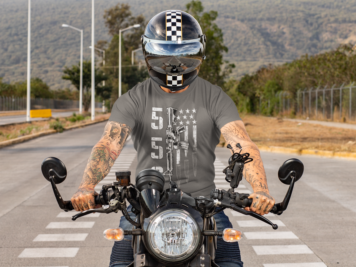 556 Tactical Black And White Graphic T Shirt Design