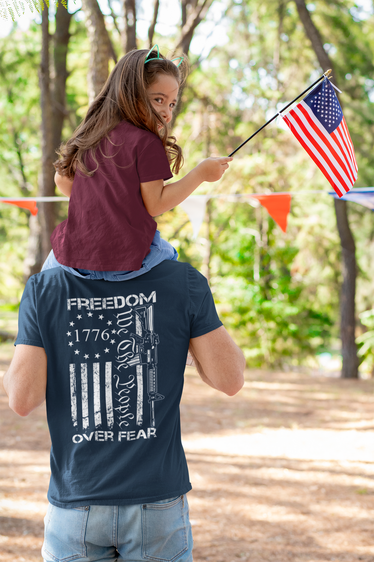 1776 Freedom Over Fear We The People Graphic T Shirt