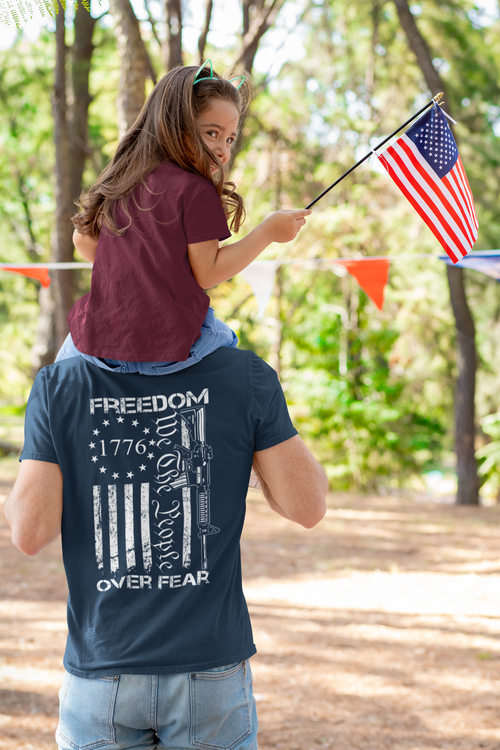1776 Freedom Over Fear We The People Graphic T Shirt
