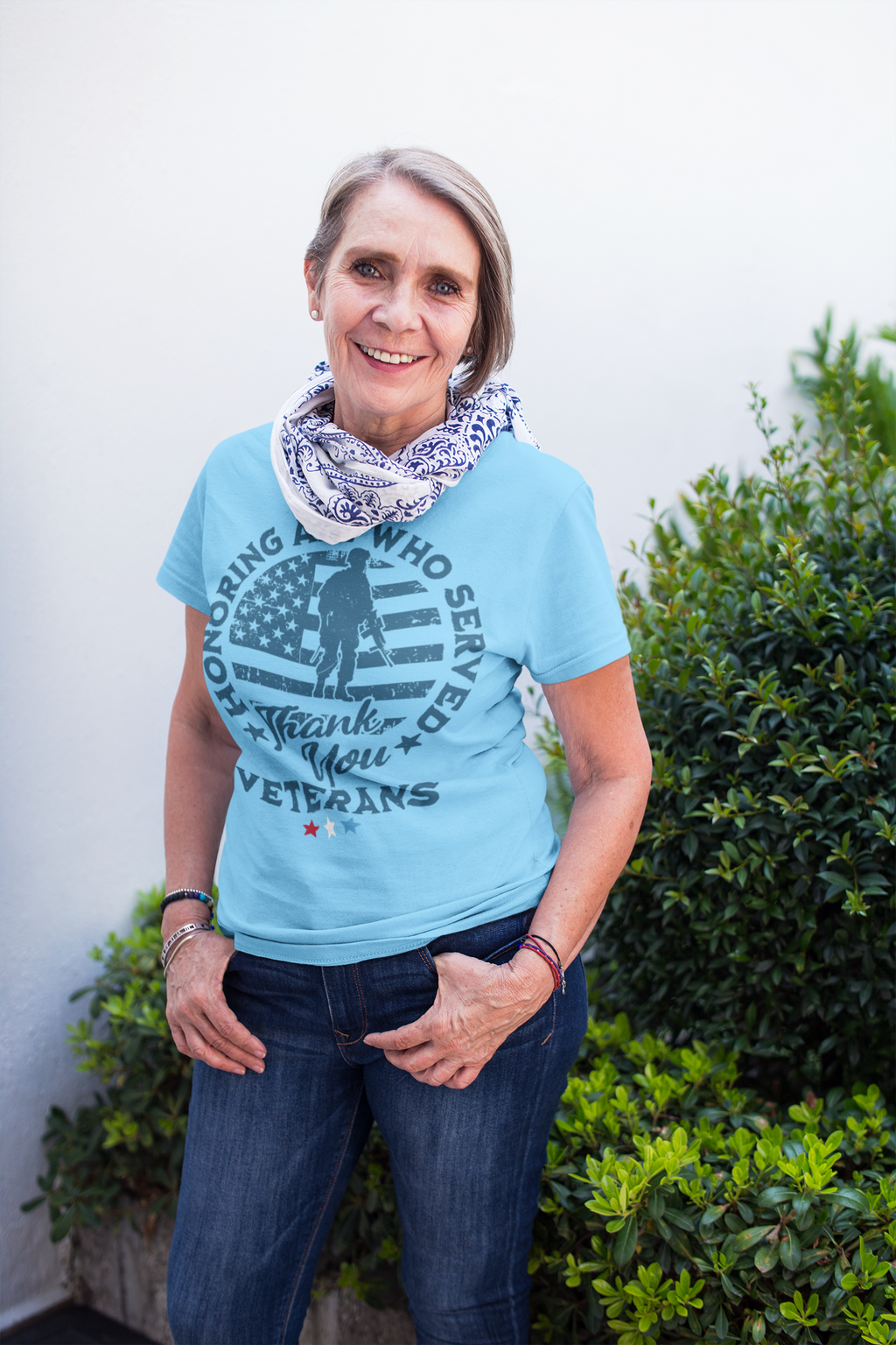 Honoring All Who Served Thank You Veterans Tee