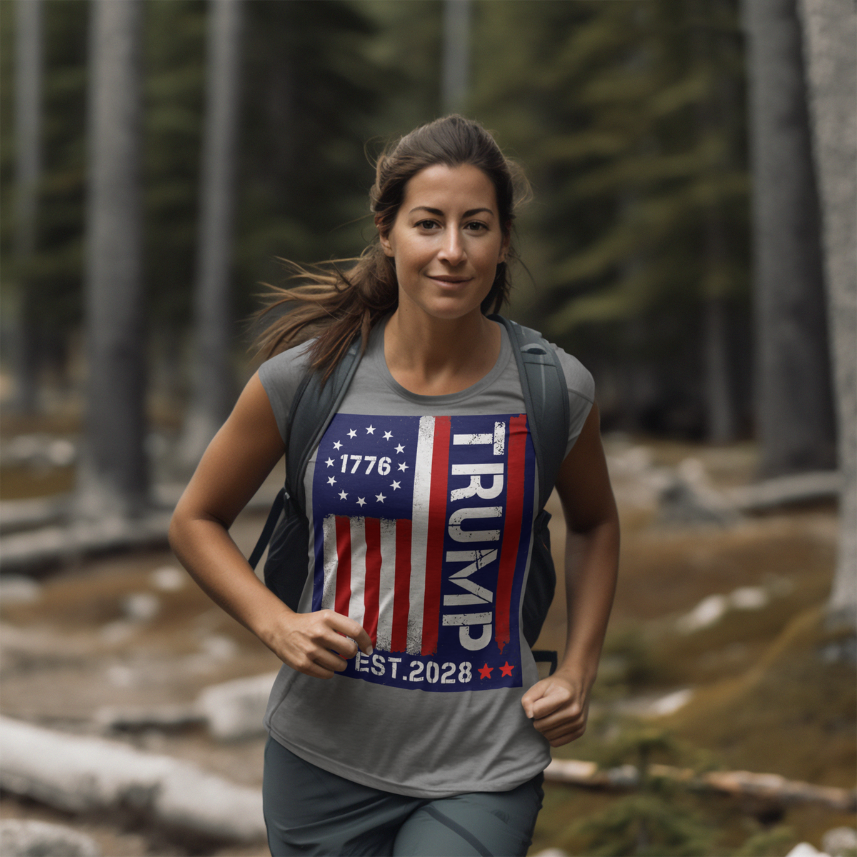 American Flag 1776 Est 2028 Trump Supporter Shirt