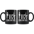 Protect Our Rights Ar15 Ownership black mug with bold statement on gun control