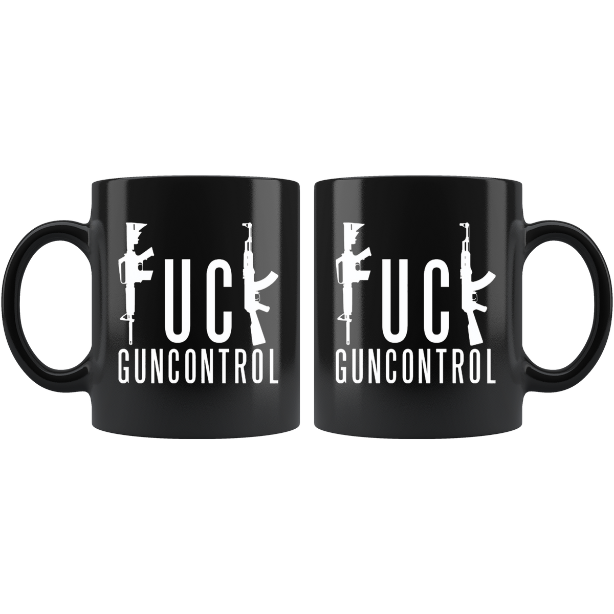 Protect Our Rights Ar15 Ownership black mug with bold statement on gun control