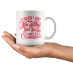 Mug with 'When I Said How Stupid Could You Be It Wasn't A Challenge!' humorous text design held in a hand.