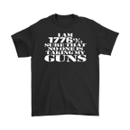 I Am 1776 Sure That No One Is Taking My Guns t-shirt displaying Second Amendment pride and bold historical message.