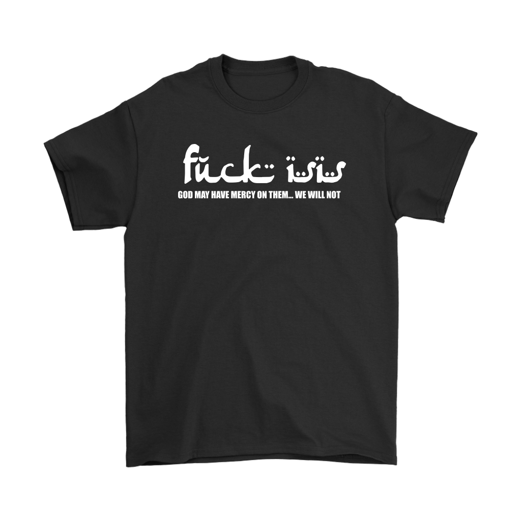 Black graphic tee with bold message against extremist groups; Stand Strong Never Back Down Graphic Tee style.