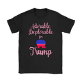 Adorable Deplorable Quote Graphic Shirt with political message and elephant design, showcasing bold statement fashion.