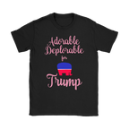 Adorable Deplorable Quote Graphic Shirt with political message and elephant design, showcasing bold statement fashion.
