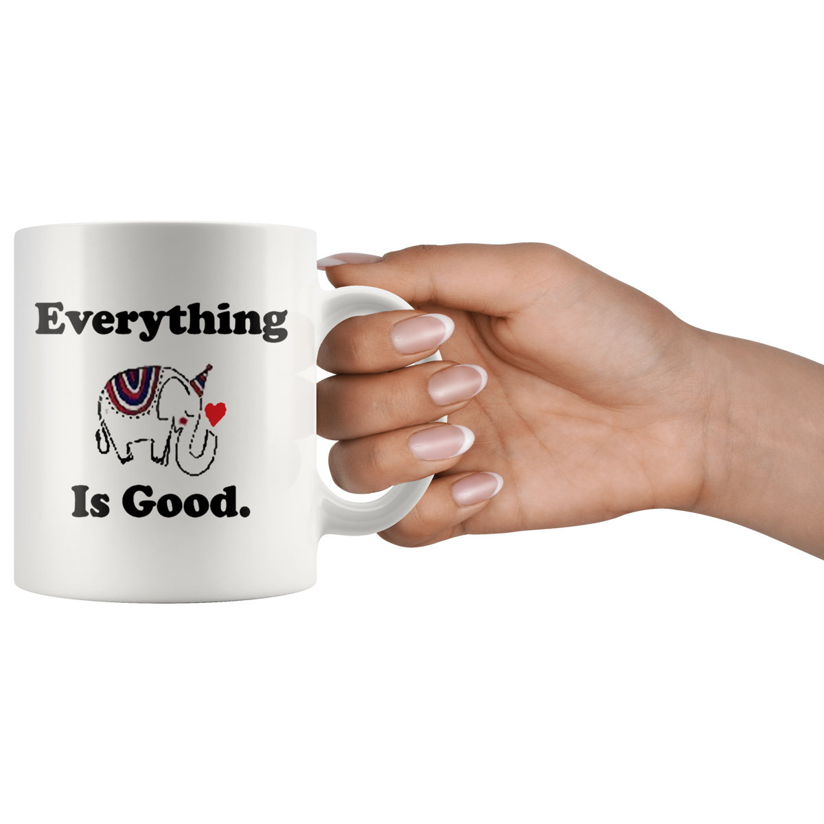 Everything Is Good With GOP Elephant drinkware showcasing a positive Republican symbol.