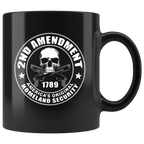 2nd Amendment 1789 America's Original Homeland Security Blk mug with skull and crossguns design